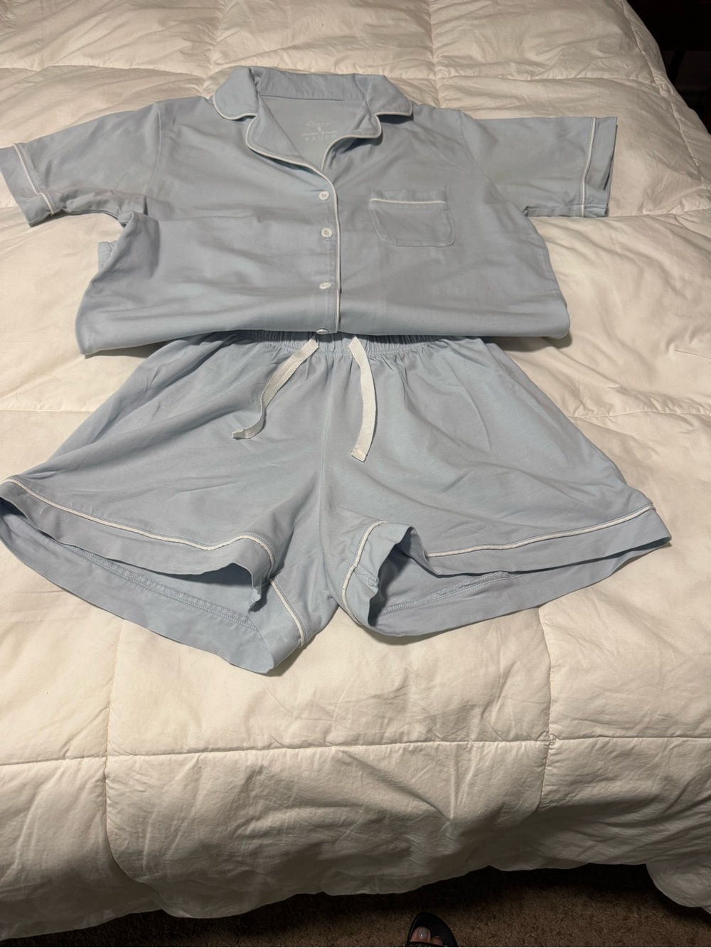 Dreamy By Lubot Pajama Set in Light Blue Size Small